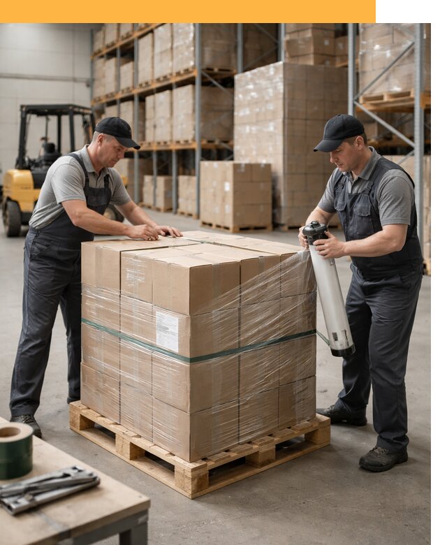 Упаковка и паллетирование грузов от 3569 руб: защита и крепление