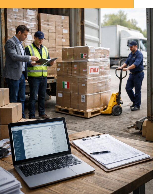 Доставка грузов из Италии: морские и авиаперевозки от 18355